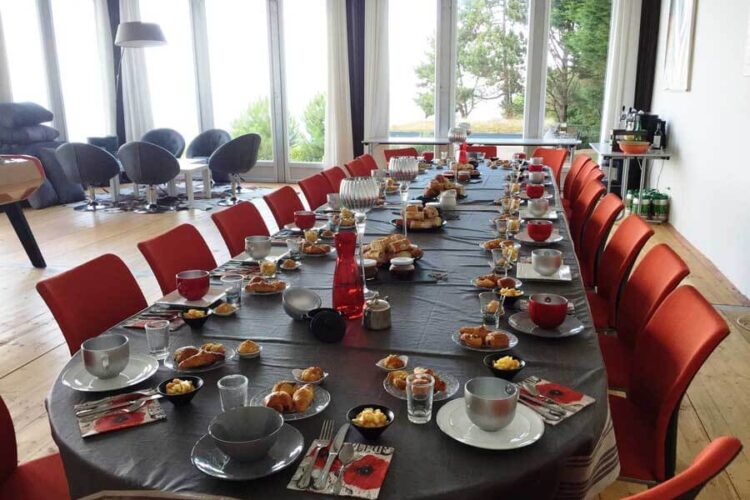 déjeuner salle séminaire deauville vue mer